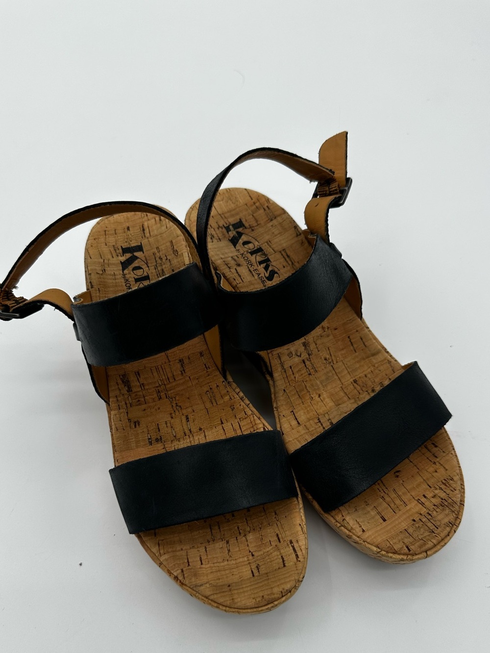 Kork Ease Austin 3” Black Sling Back Sandals size 8 - Picture 3 of 9